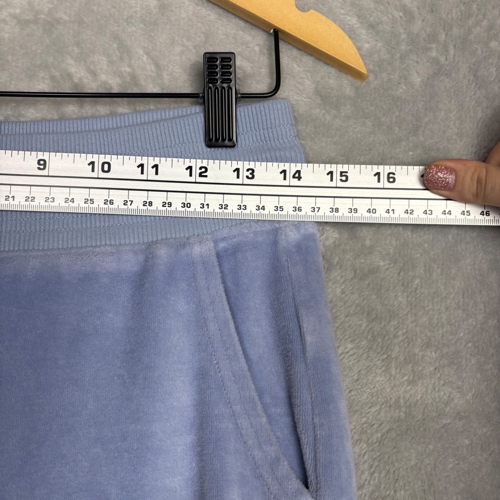 Aerie Velour Super Flare‎ Real Obsessed Pants Light Blue Drawstring Waist M Y2K - Picture 5 of 8